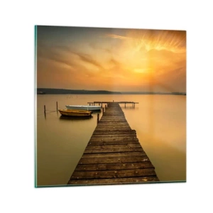 Billede på glas - Jeg vil åbne den gyldne himmel for dig - 30x30 cm