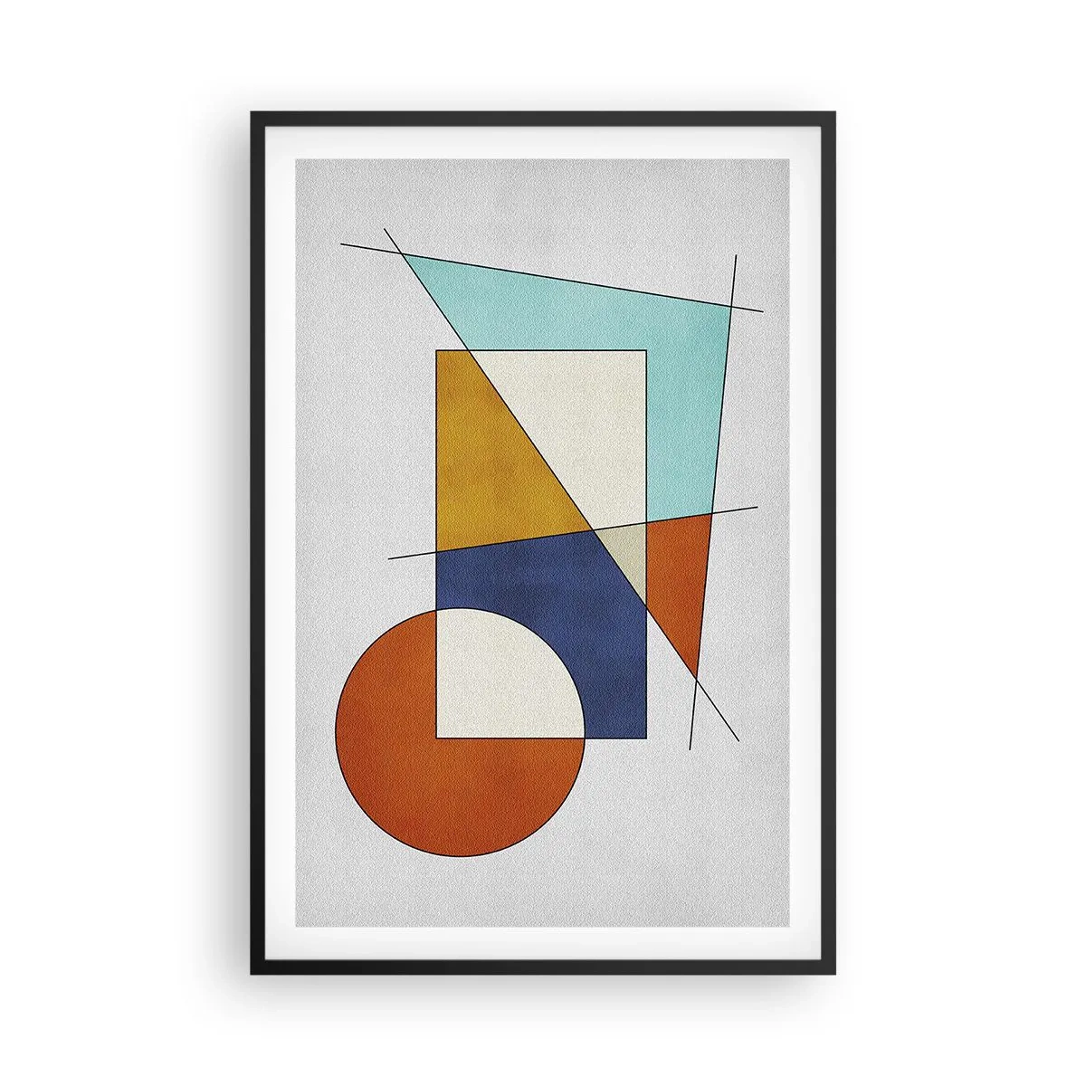 Plakat i sort ramme - Abstraktion: modernistisk leg - 61x91 cm