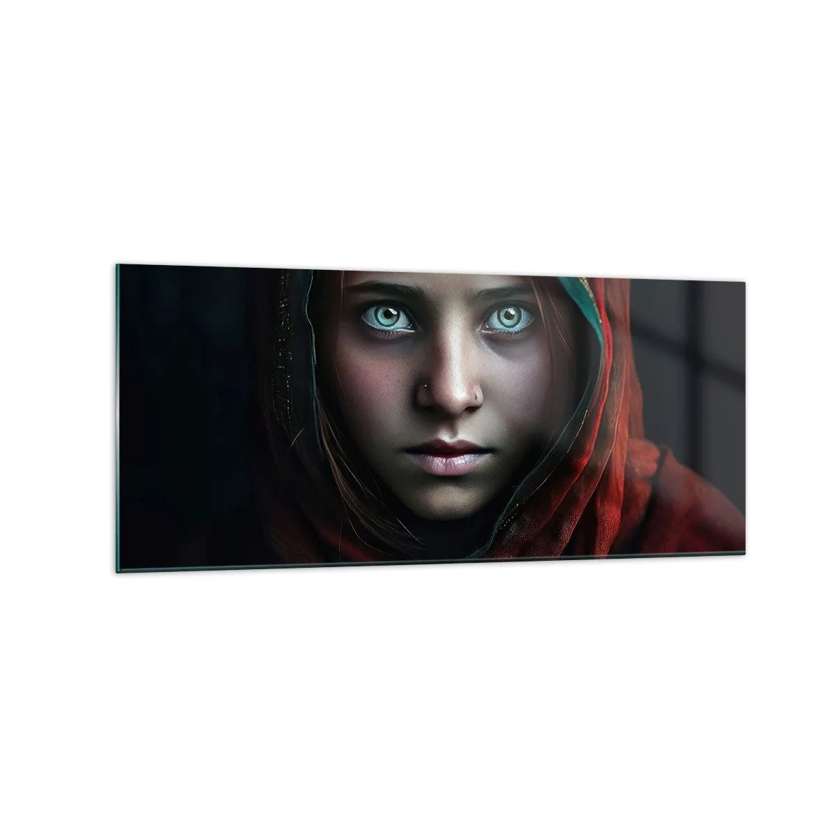Billede på glas - Østens prinsesse - 120x50 cm