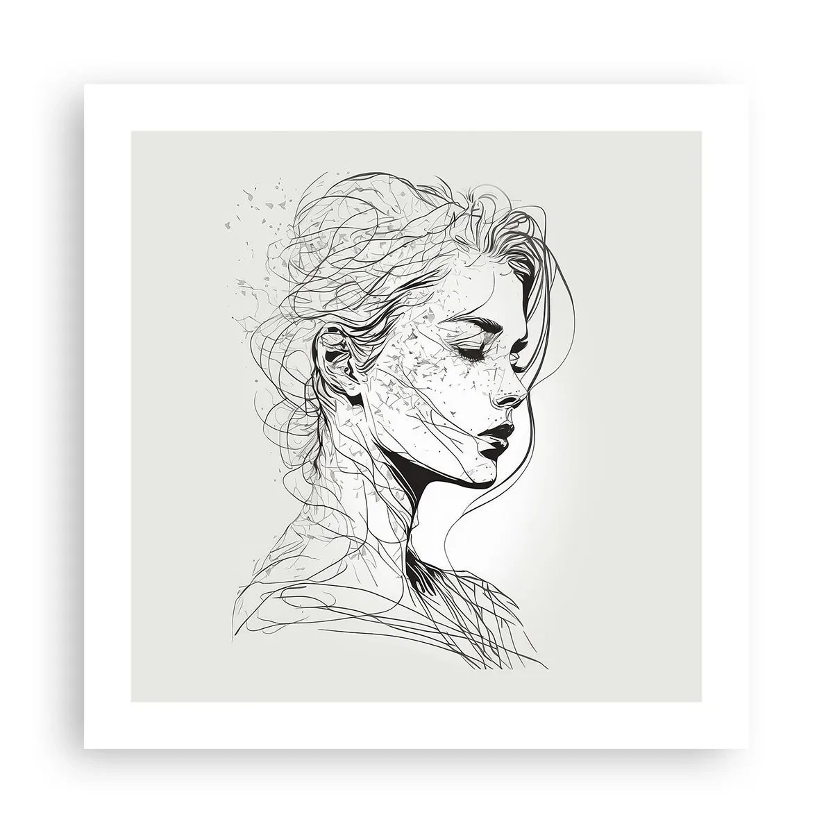 Plakat - Portræt i drømmeri - 50x50 cm