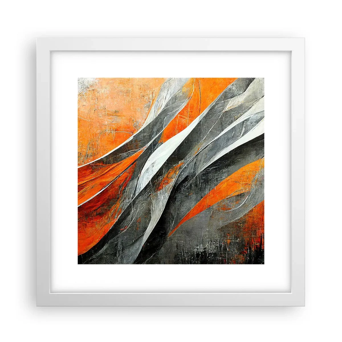 Plakat i hvid ramme - Varme og kulde - 30x30 cm