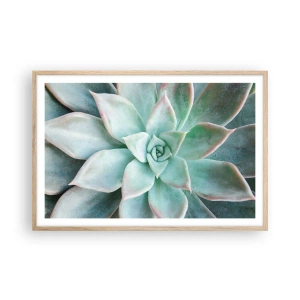 Plakat i ramme af lyst egetræ - Hjertet af ørkenen - 91x61 cm