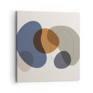 Lærredstryk - Billede på lærred - Dråber af farve - 70x70 cm