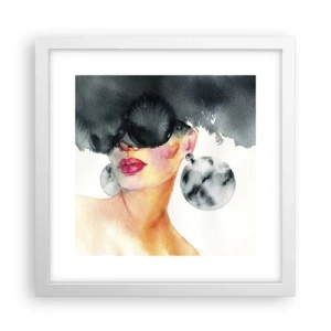 Plakat i hvid ramme - Hemmeligheden bag elegance - 30x30 cm