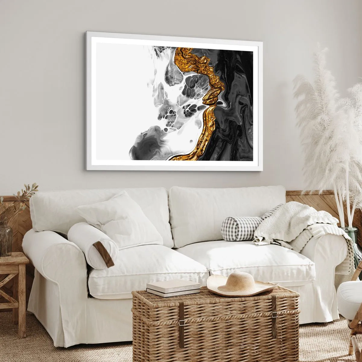 Plakat i hvid ramme - Organisk sammensætning - 40x30 cm