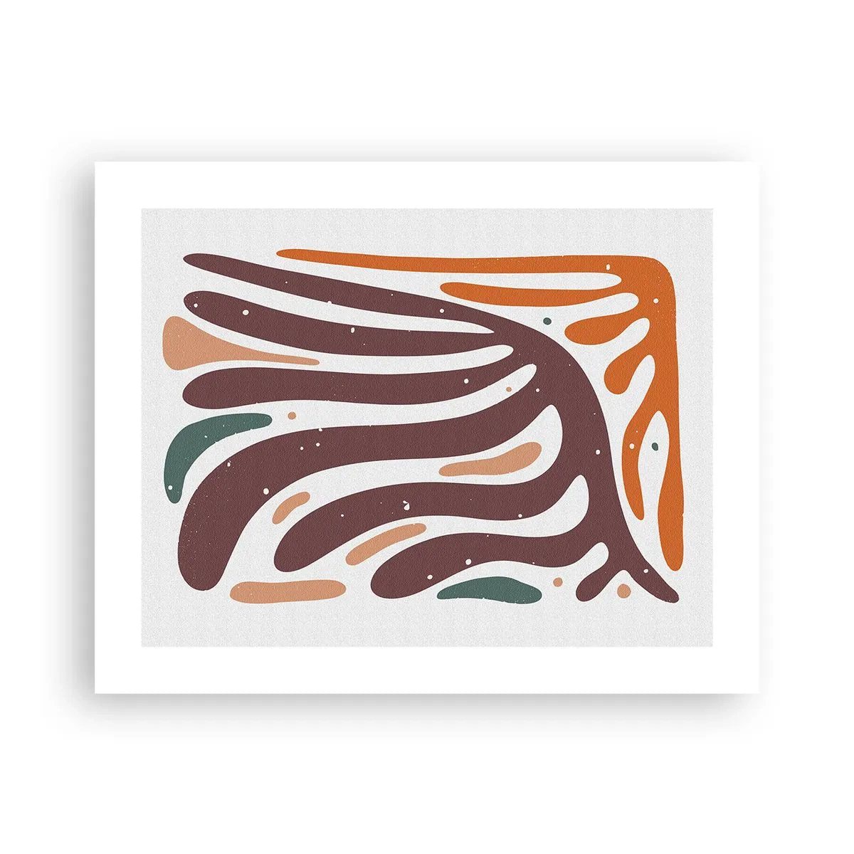 Plakat - Strålende organisk komposition - 50x40 cm