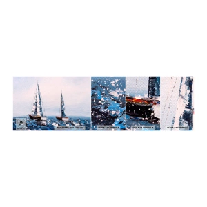 Prøve Fototapet Selvklæbende Deluxe Sticker - Vindens broderskab - Sejlbåde, Landskab, Ved havet - 100x30 cm