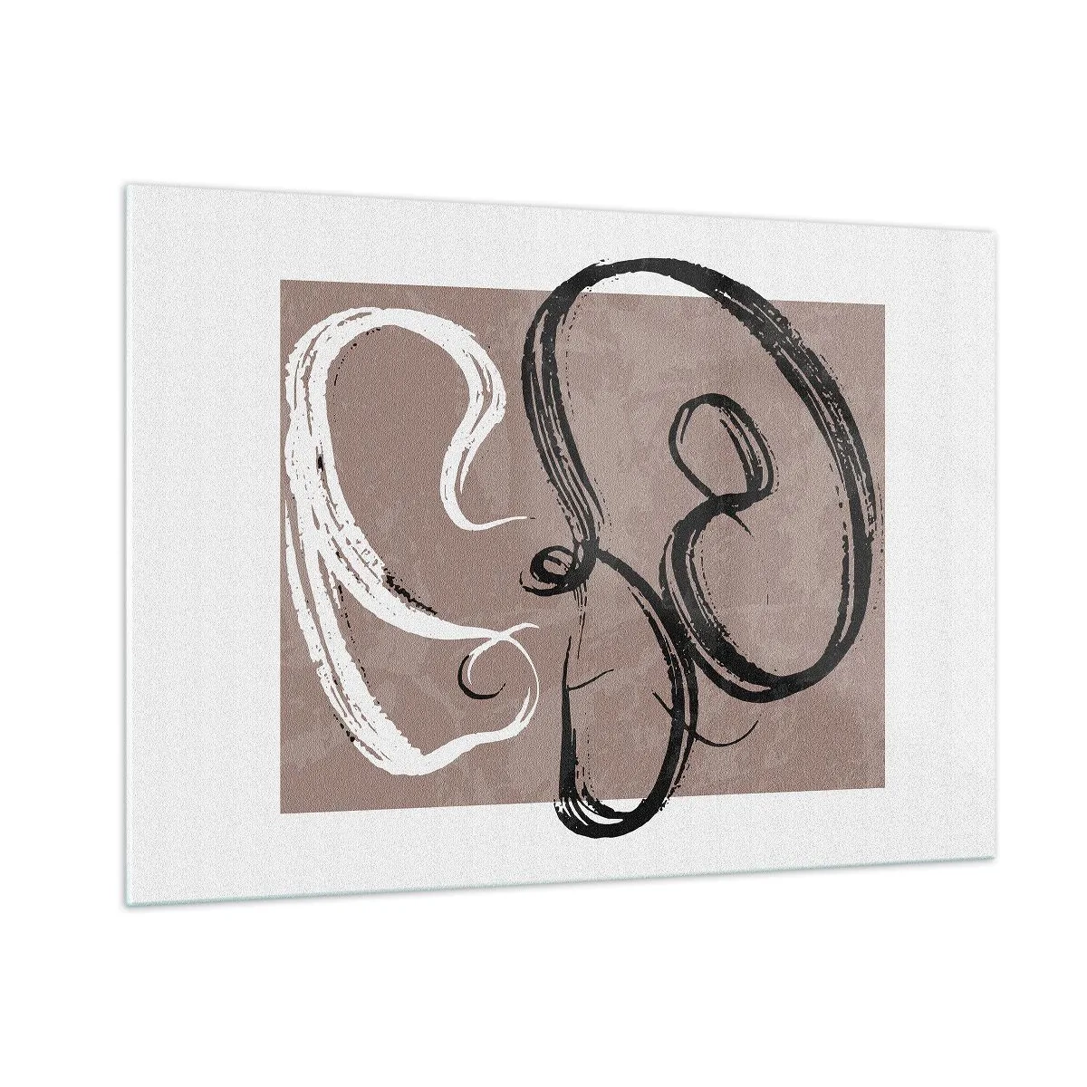 Billede på glas - Komposition - en søgen efter fuldstændighed - 100x70 cm