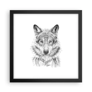 Plakat i sort ramme - En født leder - 30x30 cm