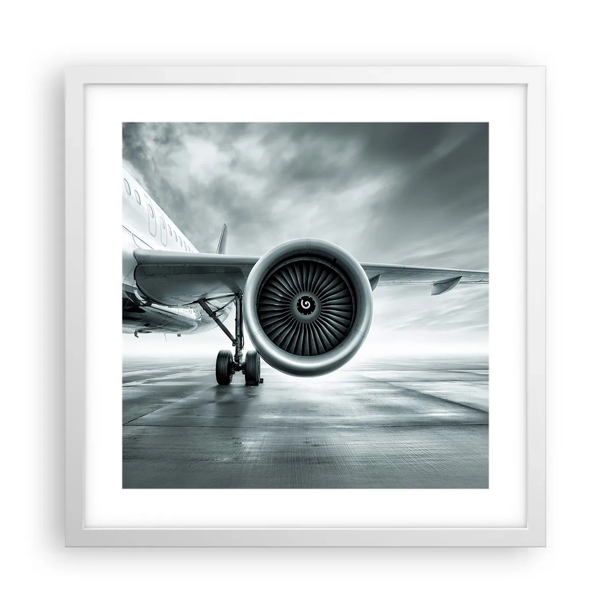 Plakat i hvid ramme - Der er kraft! - 40x40 cm