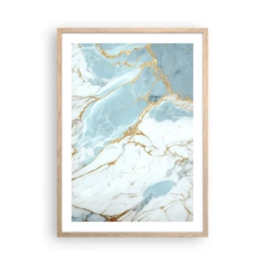 Plakat i ramme af lyst egetræ - Rigdom af sten - 50x70 cm