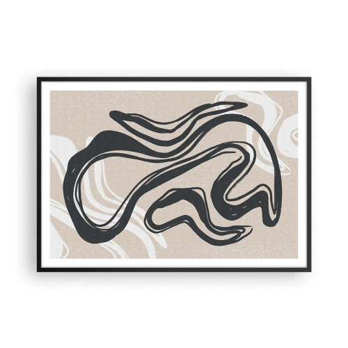 Plakat i sort ramme - Multipliceret udtryk - 100x70 cm