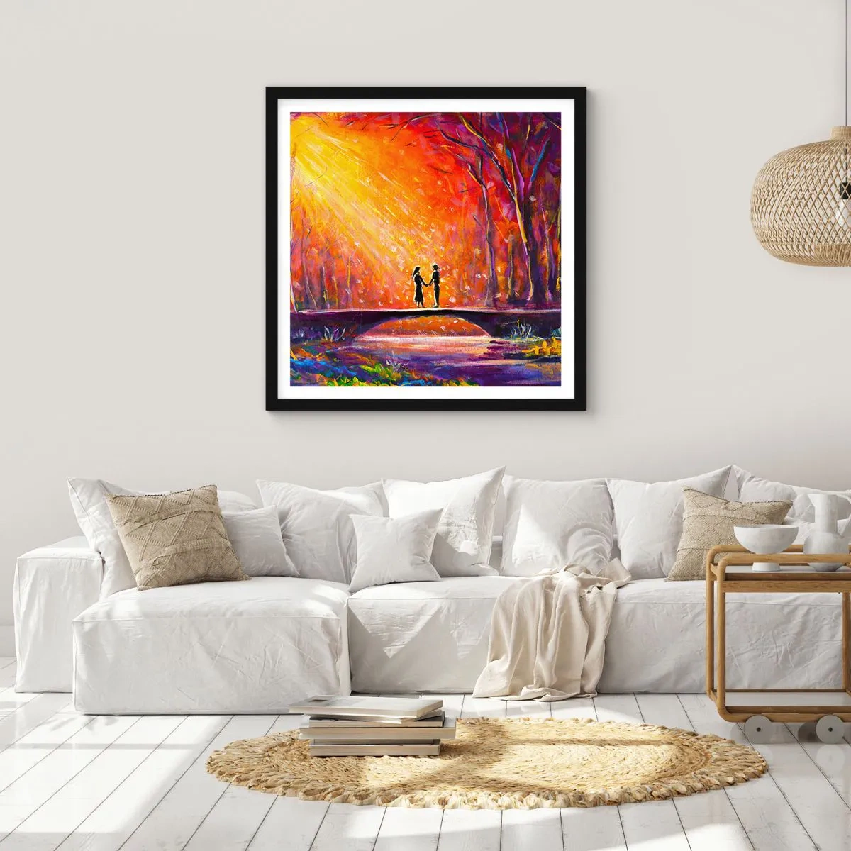 Plakat i sort ramme - Himlen elsker dem også - 60x60 cm