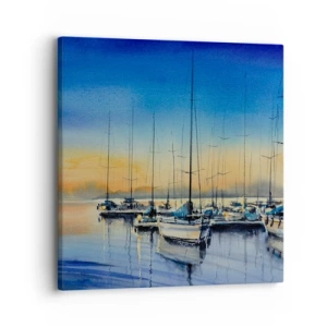 Lærredstryk - Billede på lærred - Slutningen på en god dag - 30x30 cm