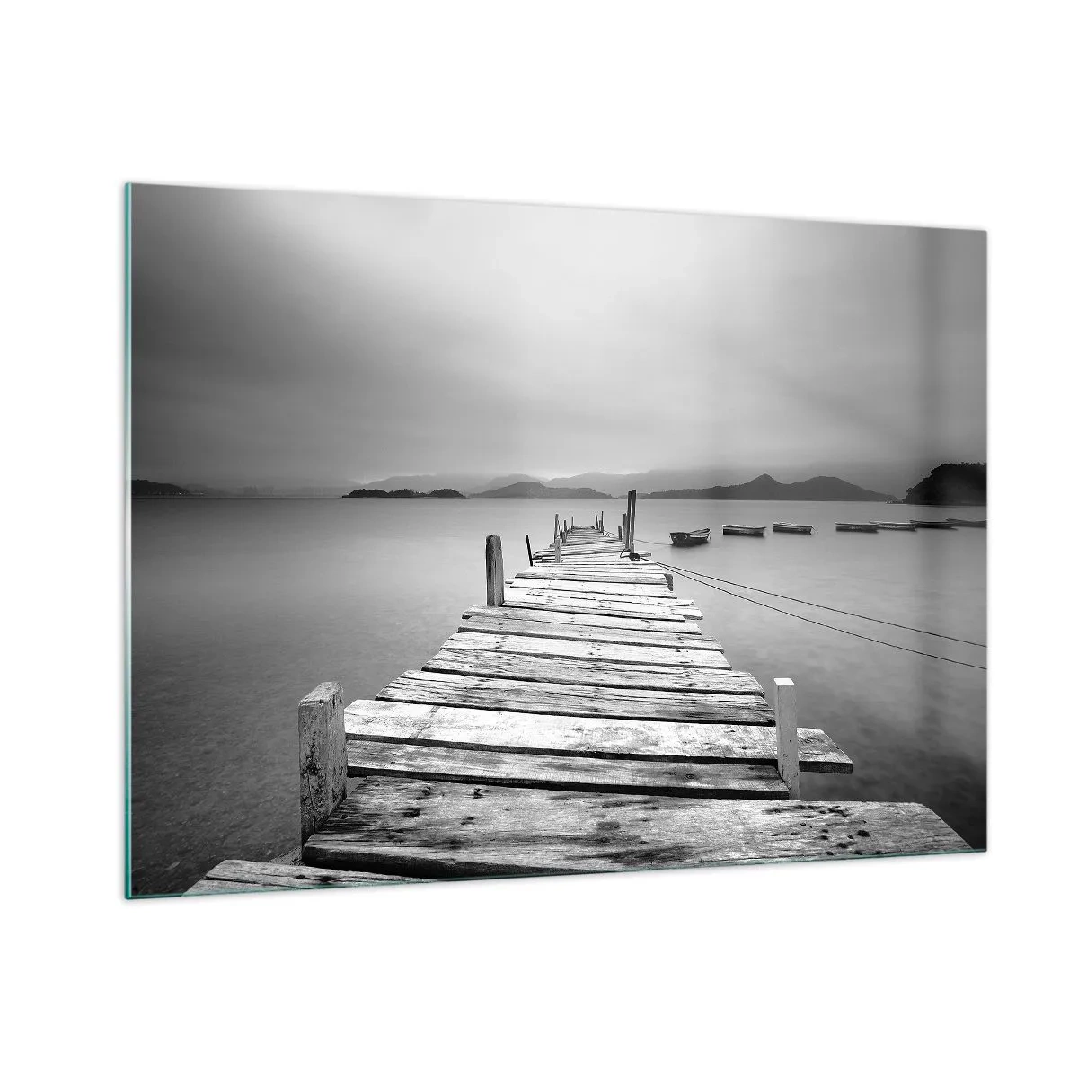 Billede på glas - Ud over bjergene, hinsides havene - 100x70 cm