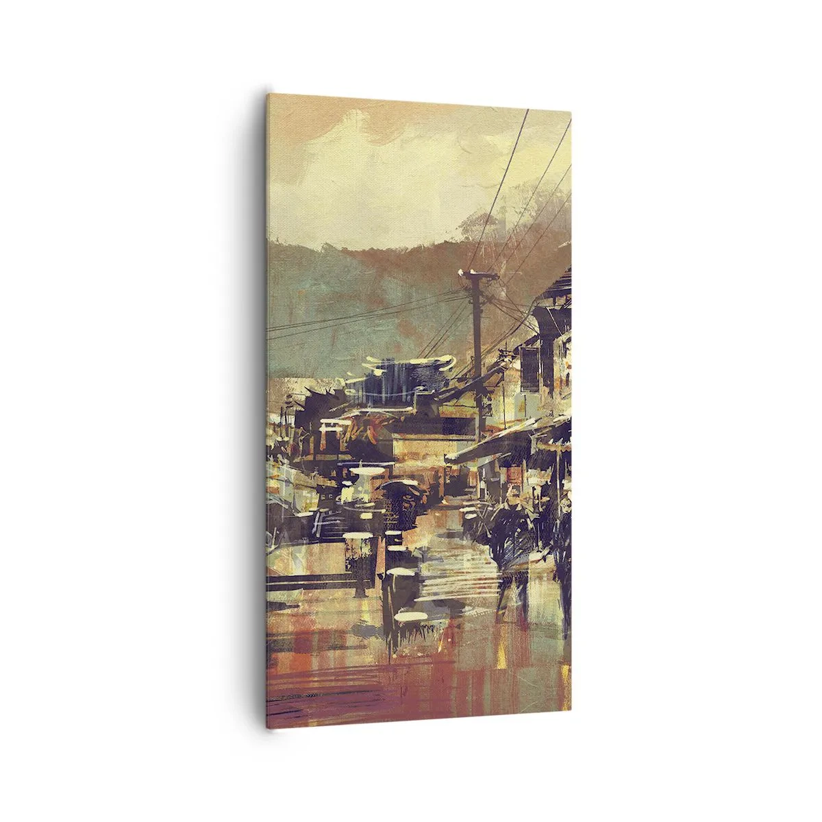 Lærredstryk - Billede på lærred - Livet som et væld af gråt - 65x120 cm