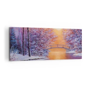 Lærredstryk - Billede på lærred - Lad os mødes her - 100x40 cm