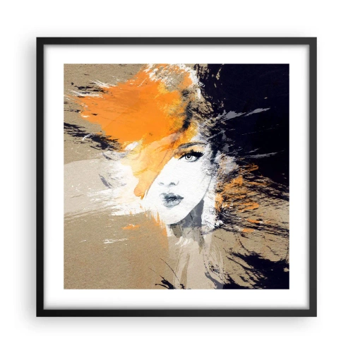 Plakat i sort ramme - Og det bliver let - 50x50 cm