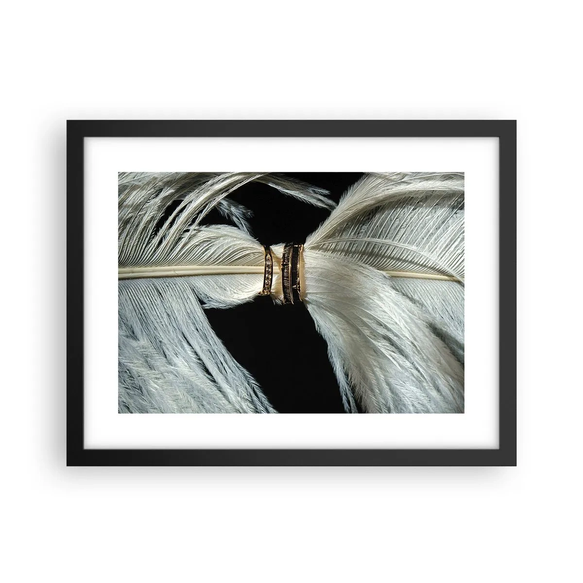 Plakat i sort ramme - ...og jeg vil ikke forlade dig... - 40x30 cm