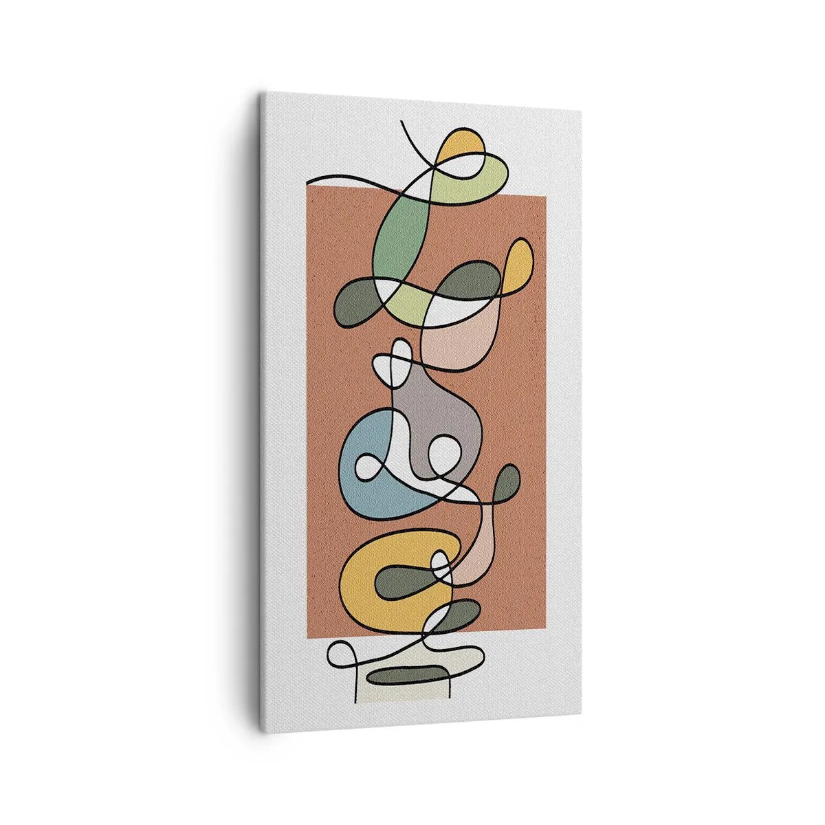 Lærredstryk - Billede på lærred - Abstraktion: et farverigt virvar - 45x80 cm