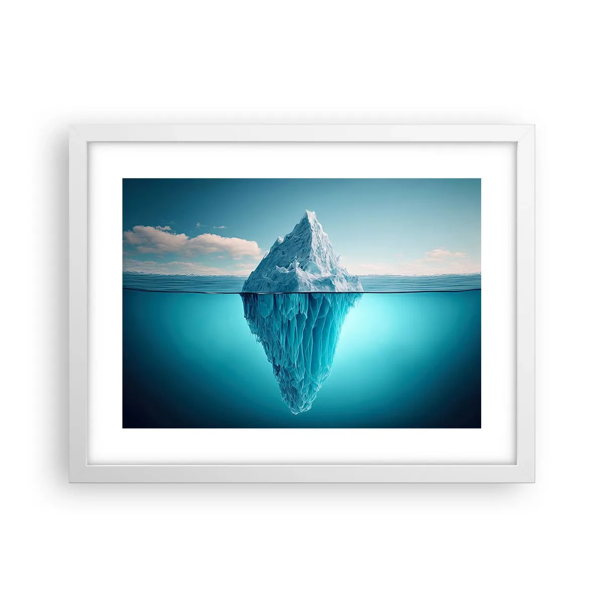 Plakat i hvid ramme - Dronning af is - 40x30 cm