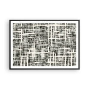 Plakat i sort ramme - En sammensætning vævet - 100x70 cm