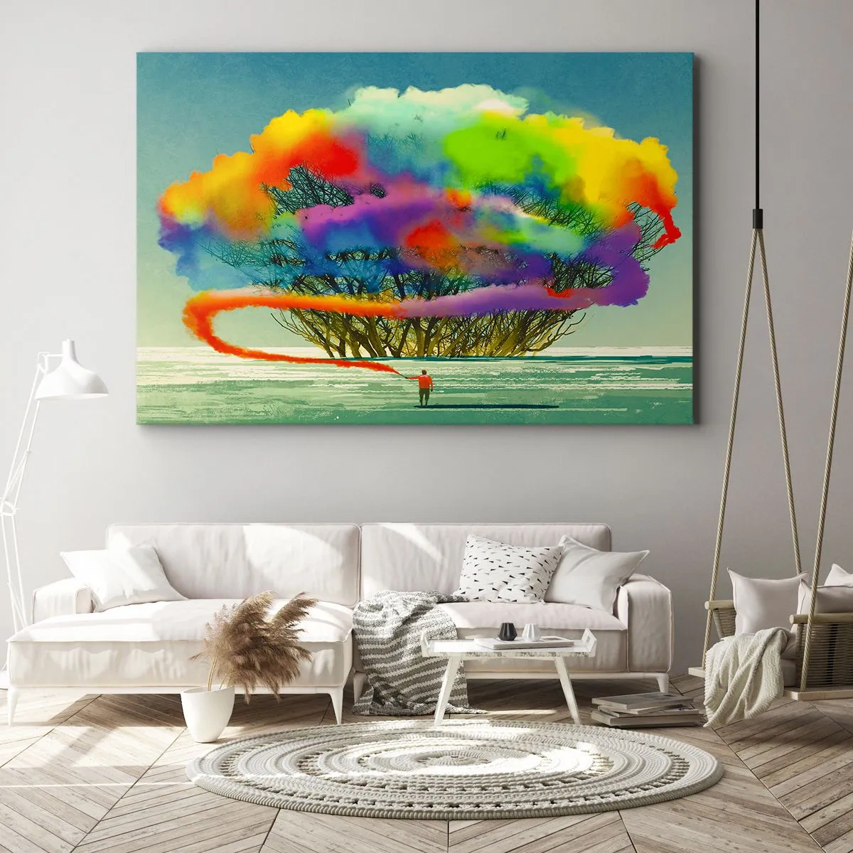 Lærredstryk - Billede på lærred - Giv liv til denne verden - 100x70 cm