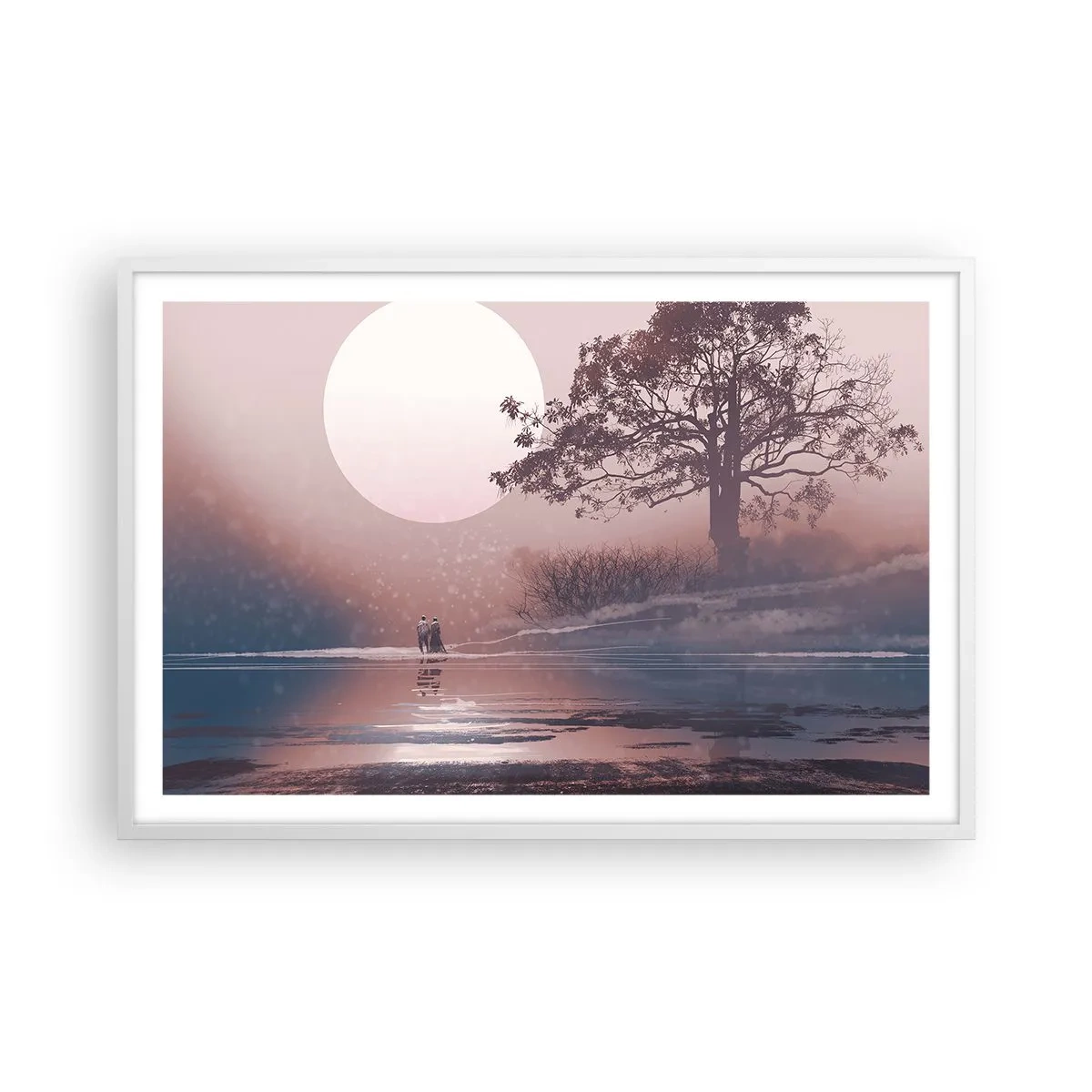 Plakat i hvid ramme - Natlige mærkværdigheder - 91x61 cm