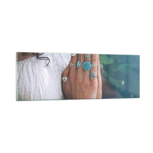 Billede på glas - Velkommen til værens centrum - 90x30 cm