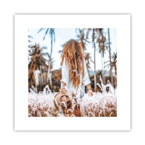 Plakat - Født af græsdun - 30x30 cm