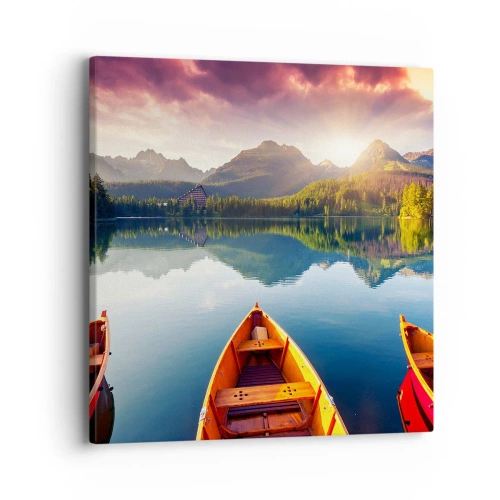 Lærredstryk - Billede på lærred - Intet imod naturen - 40x40 cm