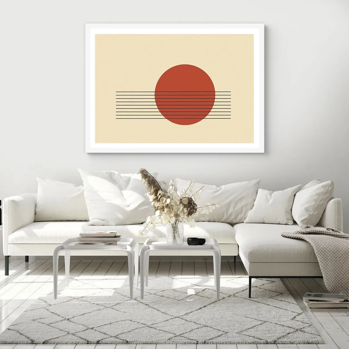 Plakat i hvid ramme - Og så videre - 91x61 cm