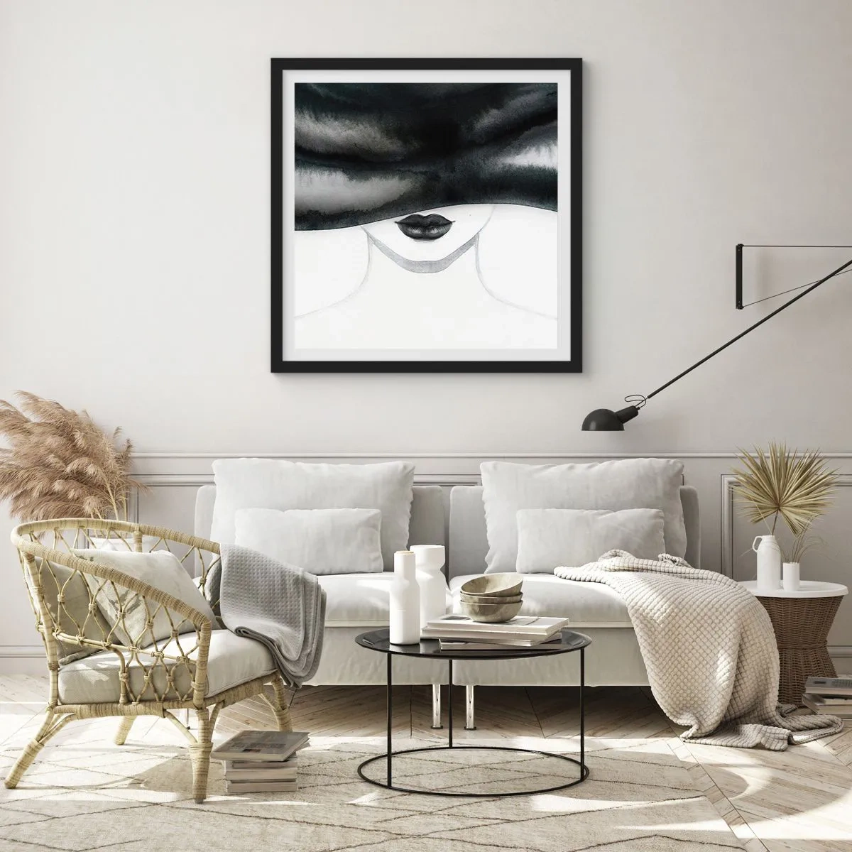 Plakat i sort ramme - Et sensuelt mysterium - 30x30 cm