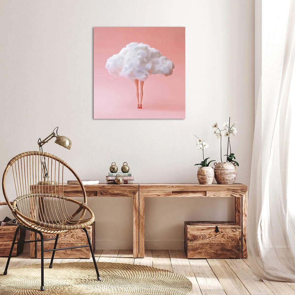 Lærredstryk - Billede på lærred - Et sødt løfte - 70x70 cm