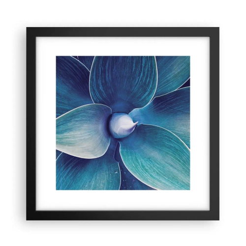 Plakat i sort ramme - Blå fra himlen - 30x30 cm