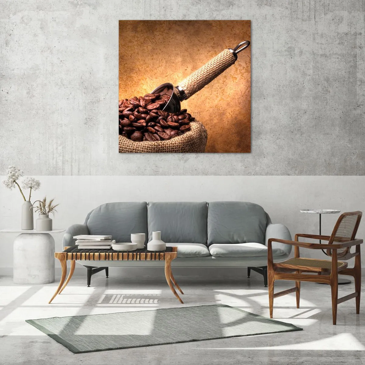 Billede på glas - Ved smagsens kilde - 70x70 cm