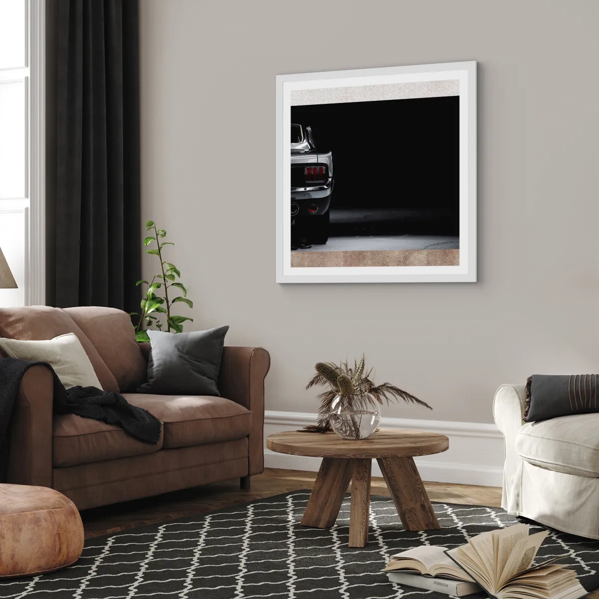 Plakat i hvid ramme - Klassisk charme - 40x40 cm