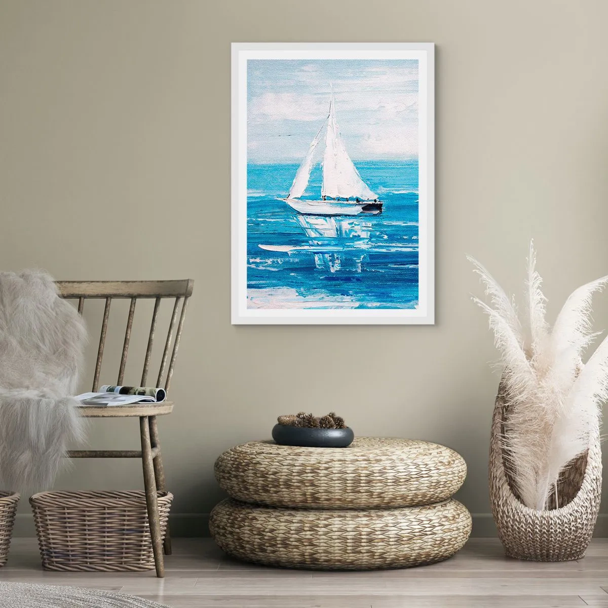 Plakat i hvid ramme - Med en ven ved din side - 40x50 cm