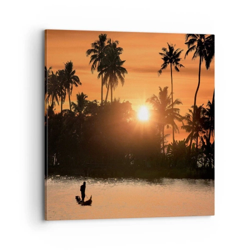 Lærredstryk - Billede på lærred - Tid til at slappe af - 70x70 cm