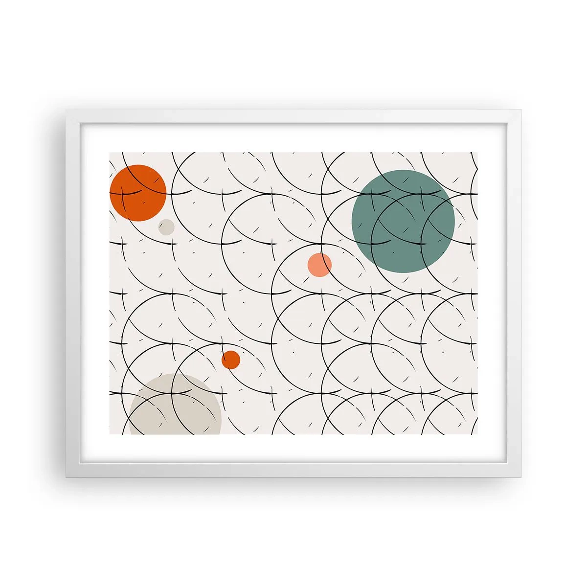 Plakat i hvid ramme - I popkunstens ånd - 50x40 cm