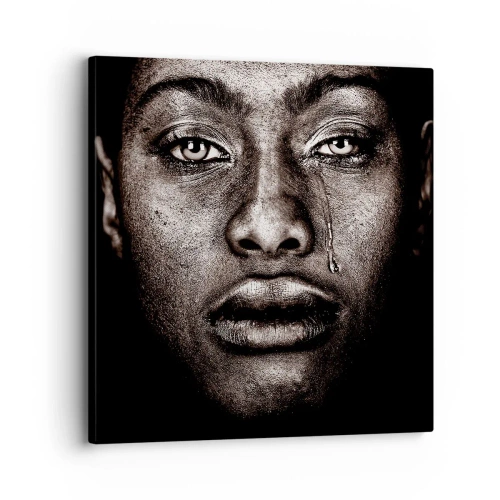 Lærredstryk - Billede på lærred - Én tåre - 30x30 cm