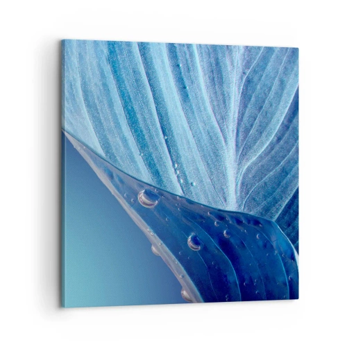 Lærredstryk - Billede på lærred - Skjulte dråber af blåt - 60x60 cm