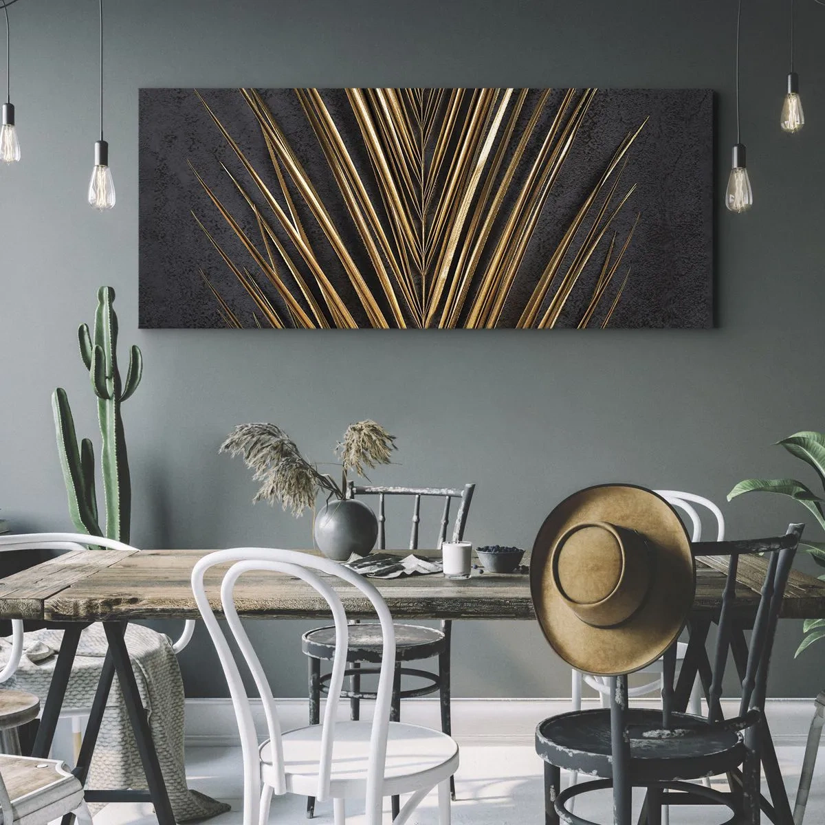 Lærredstryk - Billede på lærred - Tropernes guld - 100x40 cm