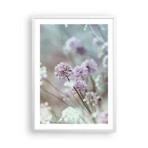 Plakat i hvid ramme - Søde filigranurter - 50x70 cm