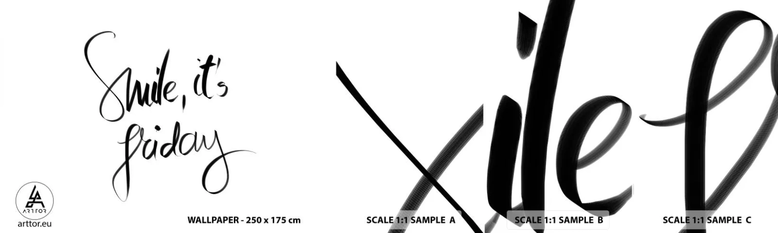 Fototapet Prøve Standard Eco - Ægte glæde - Typografi, Bekræftelse, Maxim - 100x30 cm