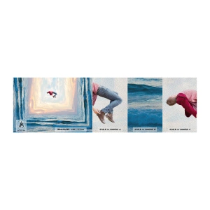 Prøve Fototapet Premium Sand - Til en anden dimension - Abstraktion, Mand, Natur - 100x30 cm