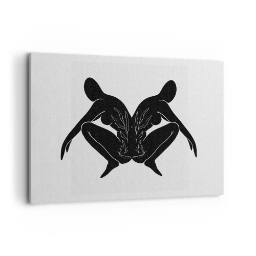 Lærredstryk - Billede på lærred - En delt sjæl - 120x80 cm