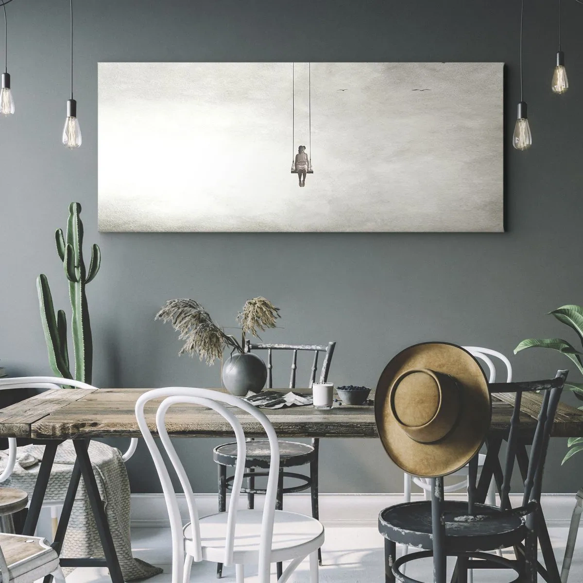 Lærredstryk - Billede på lærred - Barnet i os selv - 90x30 cm