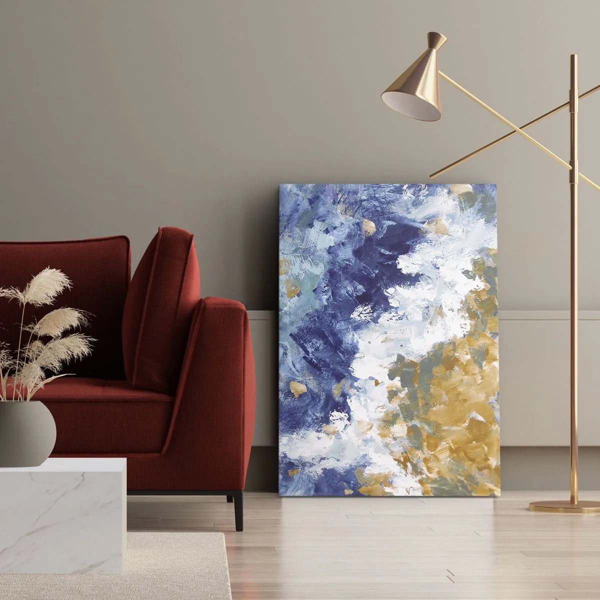 Lærredstryk - Billede på lærred - Elementernes dans - 50x70 cm