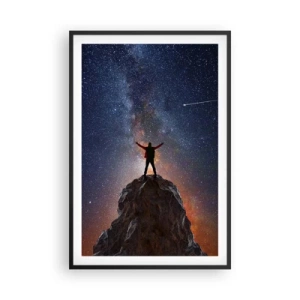 Plakat i sort ramme - Magten er hos mig! - 61x91 cm